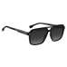 Boss 1766/S Square Double Bridge Frame Dark Grey Shaded Lens