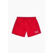 EA7 Emporio Armani Swim Shorts Small Logo Red