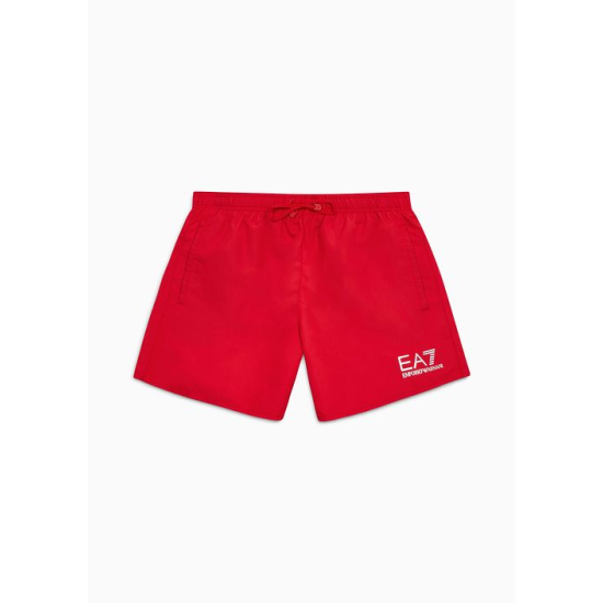 EA7 Emporio Armani Swim Shorts Small Logo Red