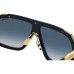 Carrera 1053/S Sunglasses Black White/Dark Blue Gradient Lenses