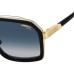 Carrera 1053/S Sunglasses Black White/Dark Blue Gradient Lenses