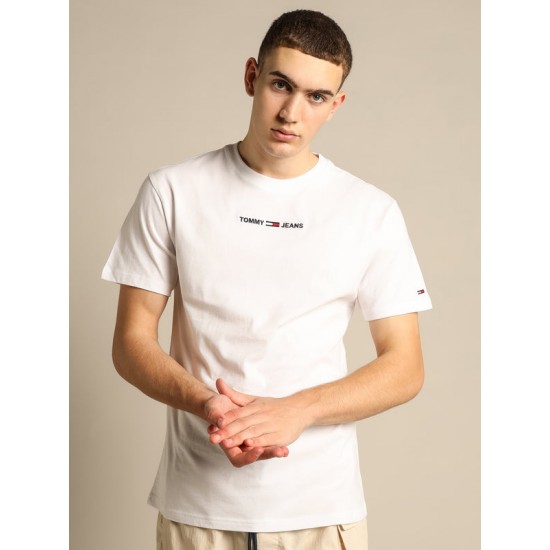 Tommy Jeans Small Text Logo White