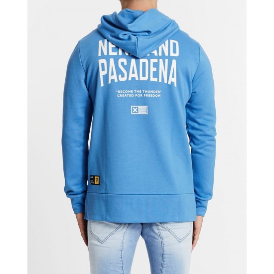 Nena and Pasadena Become The Thunder Step Hem Hooded Sweater Royal Blue