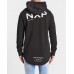 Nena and Pasadena Black Cloud Hooded Dual Curved Sweater Pigment Black