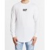 Nena and Pasadena Choices Curved L/S Tee White