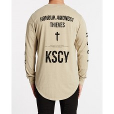 Kiss Chacey Code Cape Back L/S Tee Pigment Sand