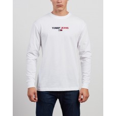 Tommy Hilfiger Contrast Linear L/S Tee White