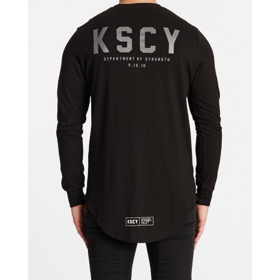 Kiss Chacey Conundrum Cape Back L/S Tee Jet Black
