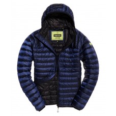 Superdry Core Down Hooded Jacket Navy Mens