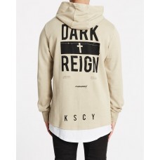 Kiss Chacey Dominate Layered Hooded Sweater Pigment Sand