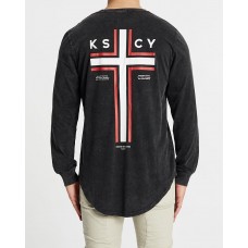 Kiss Chacey Monterey Cape Back L/S Tee Acid Black 