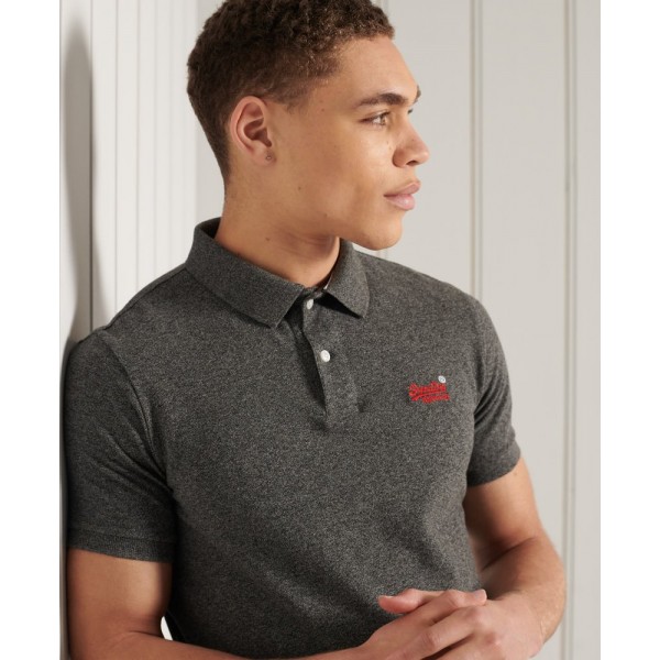 Grit Pique Classic Nordic Charcoal Superdry Polo
