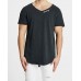 Kiss Chacey Trust Raw V Neck Tee Anthracite Black