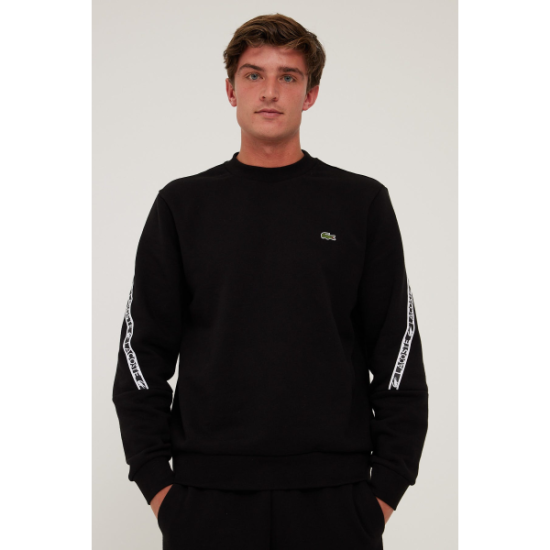Lacoste Active Tape Crew Neck Sweater Black