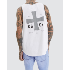 Kiss Chacey Advisor Raw V-Neck Tank White