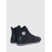 Diesel S-Astico Mid Cut High-Top Sneakers In Leather With D Logo Black