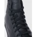 Diesel S-Astico Mid Cut High-Top Sneakers In Leather With D Logo Black