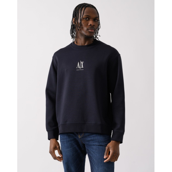 Armani Exchange Centre Logo Sweater Deep Navy
