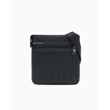 Armani Exchange Flat Shoulder Bag with All Over Logo
