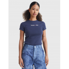 Tommy Jeans Baby Serif Linear Tee Twilight Navy