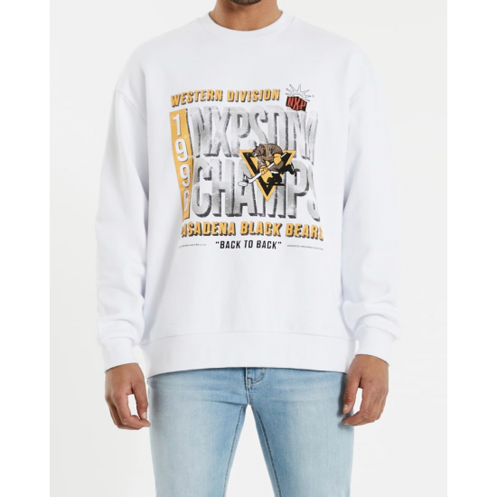 Nena and Pasadena Back to Back Relaxed Sweater White