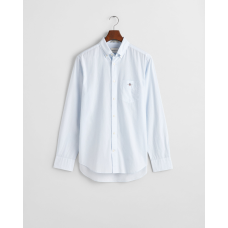 Gant Regular Fit Classic Banker Stripe Poplin Shirt Light Blue