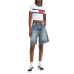 Tommy Jeans Crop RWB Block Tee White