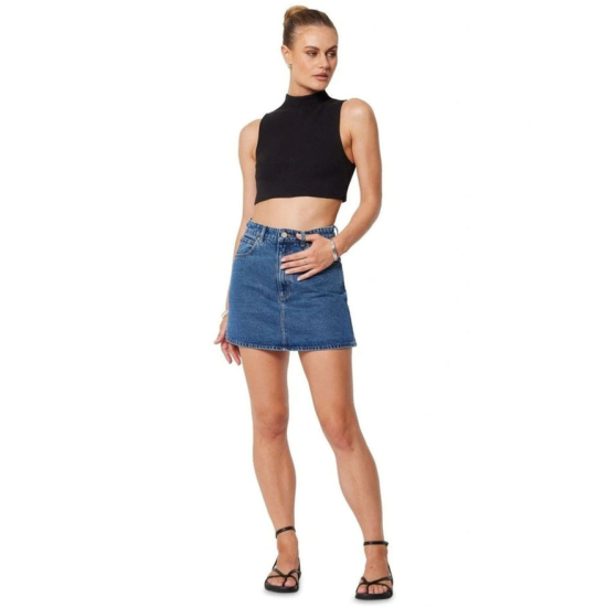 Abrand A Aline Skirt Bella Mid Blue 