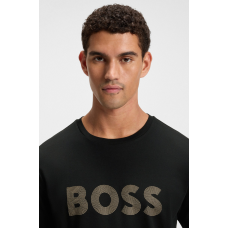 Boss Tee Logo Future Pima-cotton T-shirt with gloss logo Black Boss Tee Logo Future Pima-cotton T-shirt with gloss logo Black