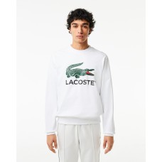 Lacoste Big Croc Logo Sweater White