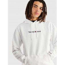 Tommy Jeans Reg Linear Hoodie White