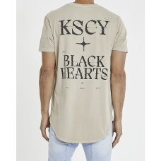 Kiss Chacey Black Heart Dual Curved Tee Pigment Dove