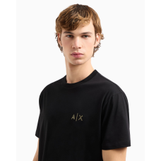 Armani Exchange Blurred Logo Tee Black