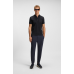 Boss Pl Mirror Mercerised-cotton polo shirt with jacquard pattern Dark Blue