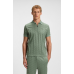 Boss Pl Mirror Mercerised-cotton polo shirt with jacquard pattern Green