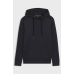 Boss Mirror Regular-fit hoodie with quilted jacquard Navy