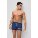 Boss Mooneye Quick-drying swim shorts with outline logo Navy