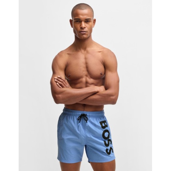 Boss Octopus Swim Shorts Bright Blue