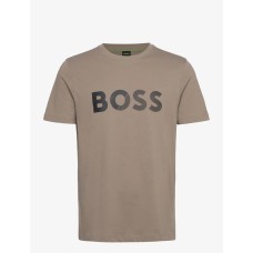 Boss Tee Tape Logo Beige