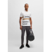 Boss Paddy Stretch-Jersey Polo Shirt with Stripe Print White