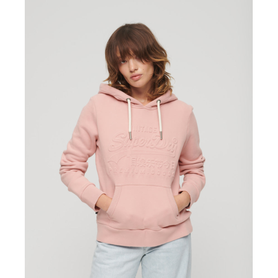 Superdry Embossed Vintage Logo Hoodie Vintage Blush