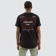 Nena and Pasadena Combat Dual Curved Tee Jet Black 