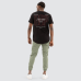 Nena and Pasadena Combat Dual Curved Tee Jet Black 