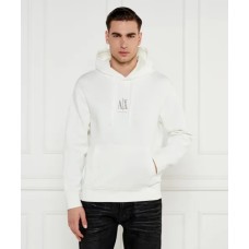 Armani Exchange Centre Logo Hood Off White