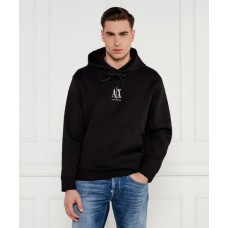 Armani Exchange Centre Logo Hood Black