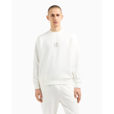 Armani Exchange Centre Logo Sweater Off White