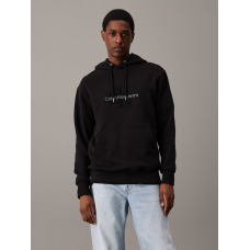 Calvin Klein Chenille Monogram Hoodie Black