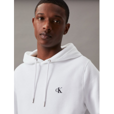 Calvin Klein Cotton Blend Fleece Hoodie White