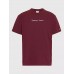 Tommy Jeans Classic Linear Logo Tee Deep Rouge