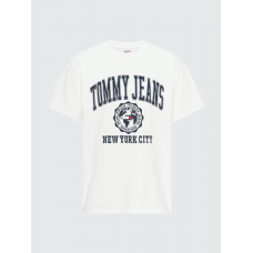 Tommy Jeans College Logo Tee Ancient White